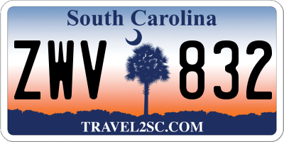 SC license plate ZWV832