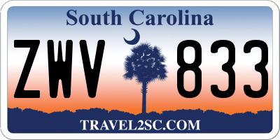 SC license plate ZWV833