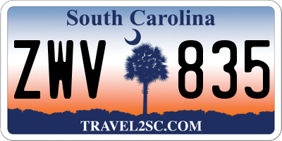 SC license plate ZWV835