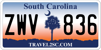 SC license plate ZWV836