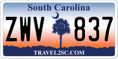 SC license plate ZWV837