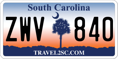 SC license plate ZWV840