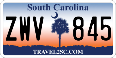 SC license plate ZWV845