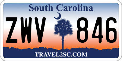 SC license plate ZWV846