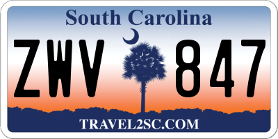 SC license plate ZWV847