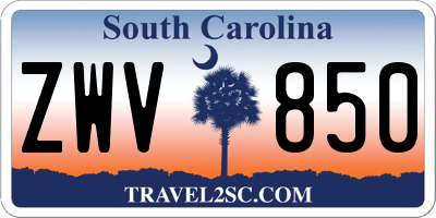 SC license plate ZWV850