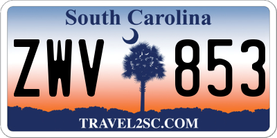 SC license plate ZWV853