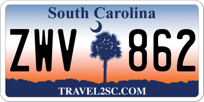 SC license plate ZWV862