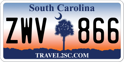 SC license plate ZWV866