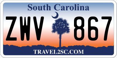 SC license plate ZWV867