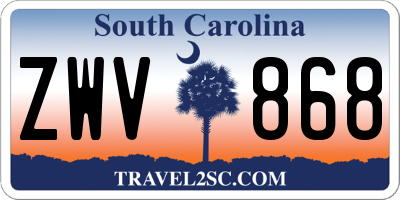SC license plate ZWV868