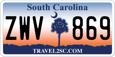 SC license plate ZWV869