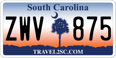 SC license plate ZWV875