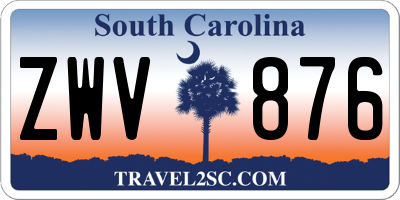 SC license plate ZWV876