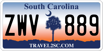SC license plate ZWV889