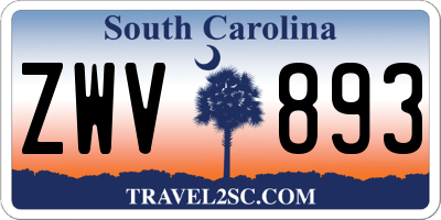 SC license plate ZWV893