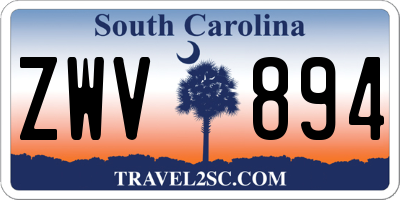 SC license plate ZWV894