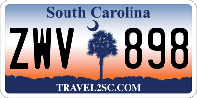 SC license plate ZWV898