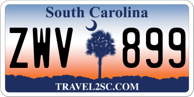 SC license plate ZWV899