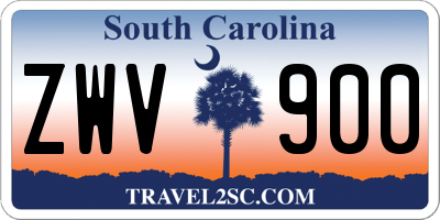 SC license plate ZWV900