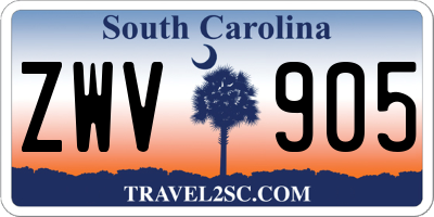 SC license plate ZWV905