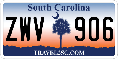 SC license plate ZWV906