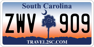 SC license plate ZWV909