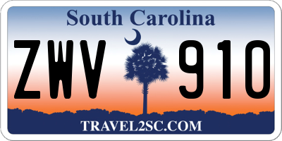 SC license plate ZWV910