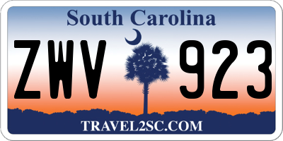 SC license plate ZWV923