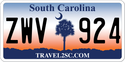 SC license plate ZWV924