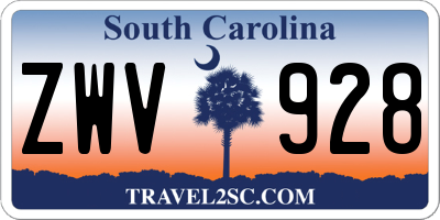 SC license plate ZWV928