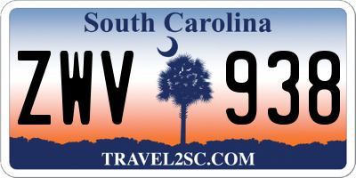 SC license plate ZWV938