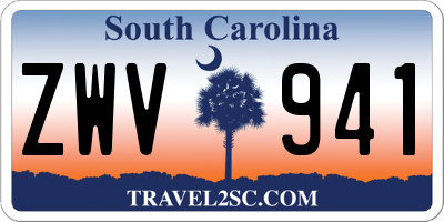 SC license plate ZWV941