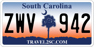 SC license plate ZWV942