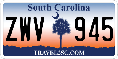 SC license plate ZWV945