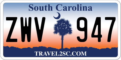 SC license plate ZWV947