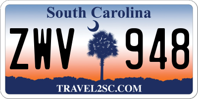 SC license plate ZWV948