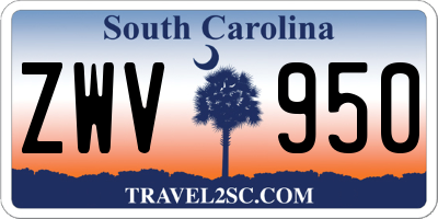 SC license plate ZWV950