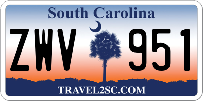SC license plate ZWV951