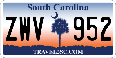 SC license plate ZWV952