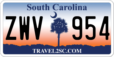 SC license plate ZWV954