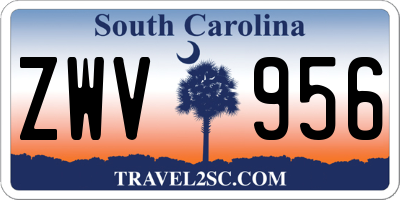 SC license plate ZWV956