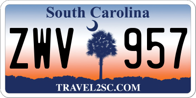 SC license plate ZWV957