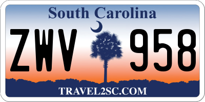SC license plate ZWV958
