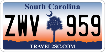 SC license plate ZWV959