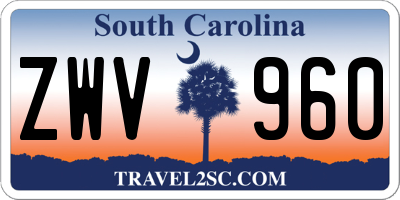 SC license plate ZWV960