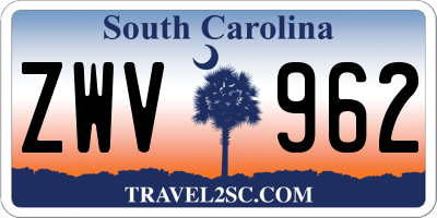 SC license plate ZWV962