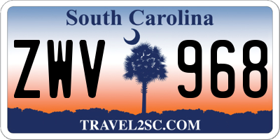 SC license plate ZWV968