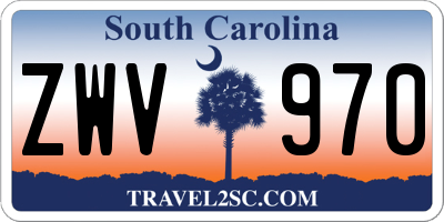 SC license plate ZWV970