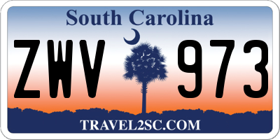 SC license plate ZWV973